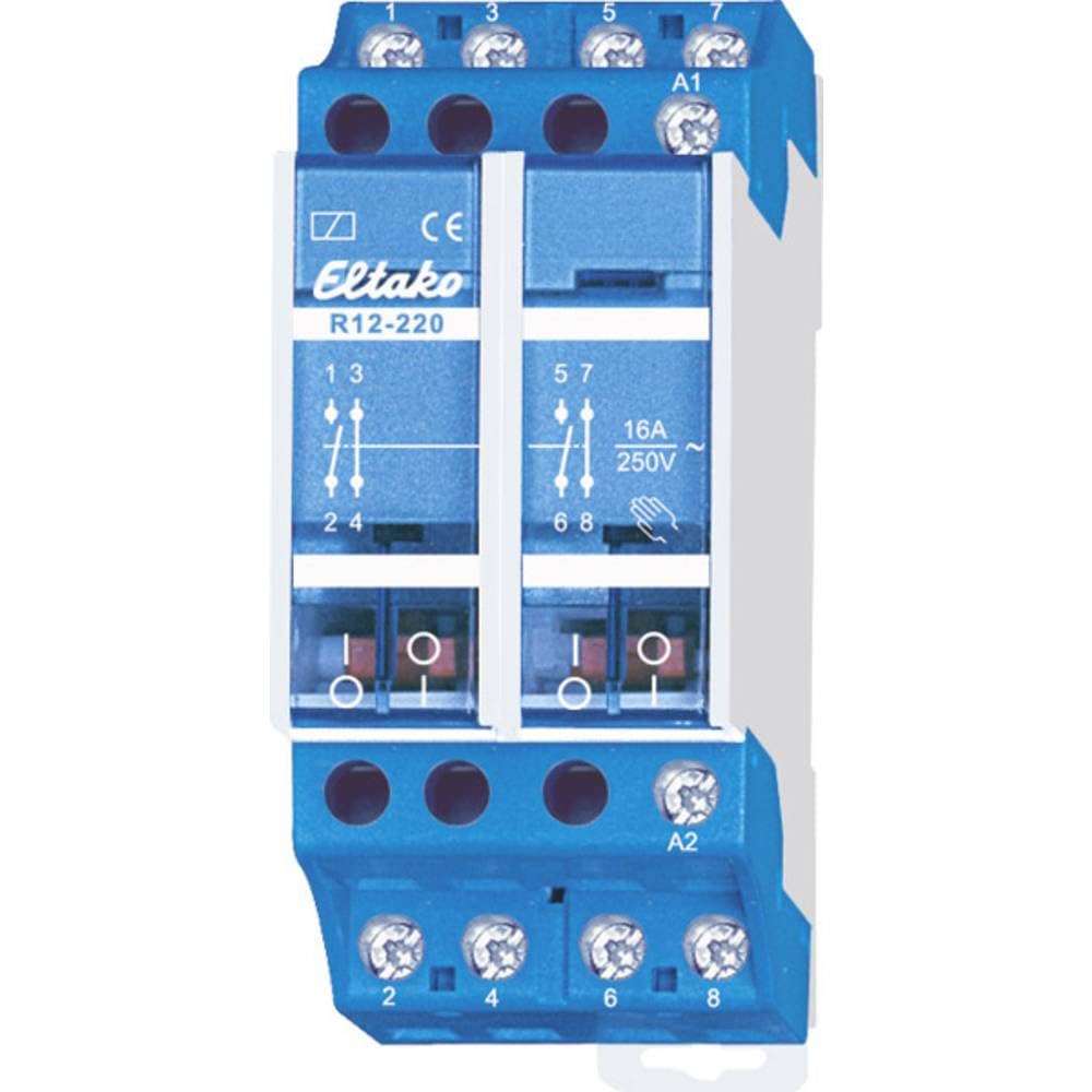 Eltako R12-220-230V Schaltrelais Nennspannung: 230V Schaltstrom (max.): 16A 2 Oeffner, 2 Schliesser