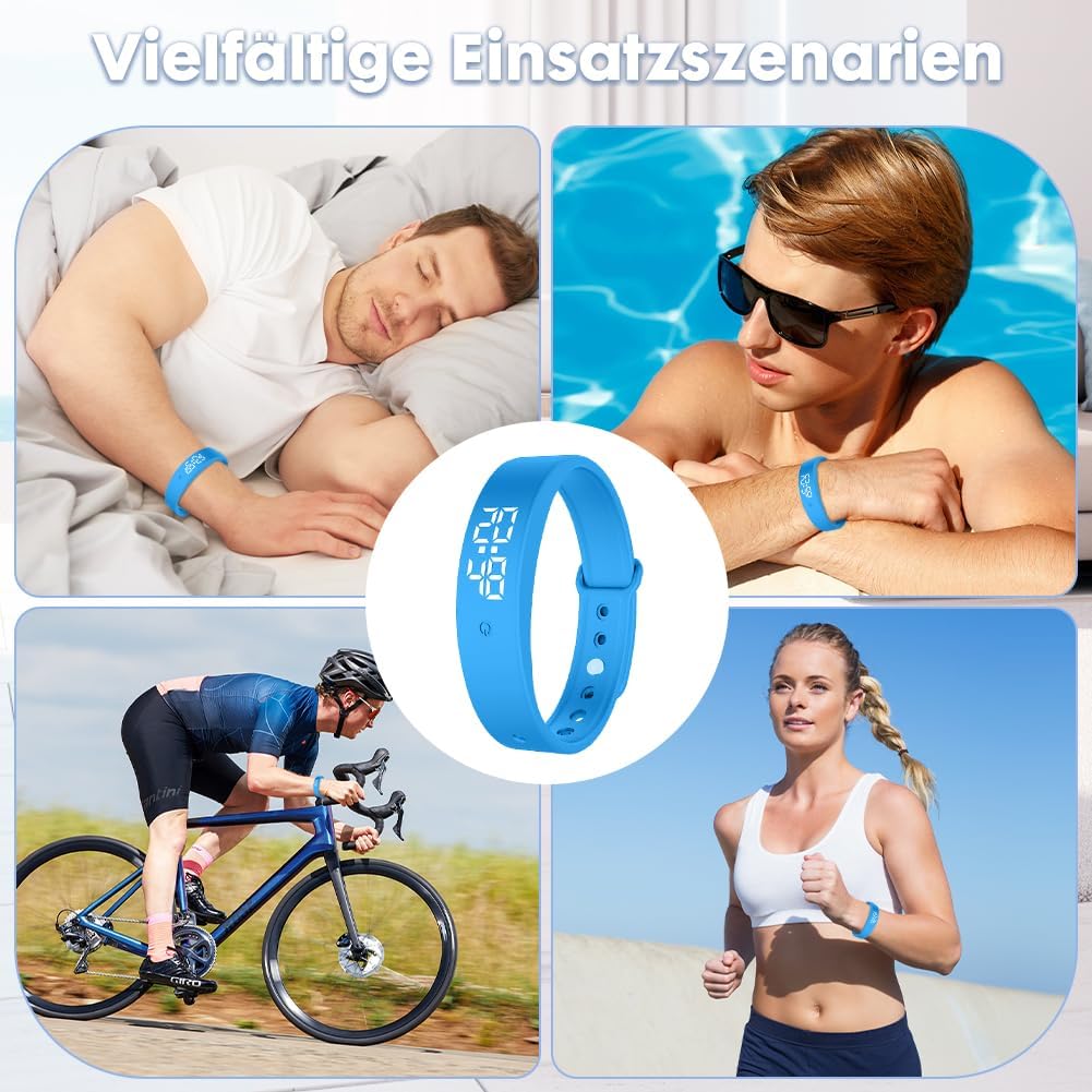 Vibrationsalarm Erinnerung Uhr, Vibrationswecker Armband, Silent Vibrating Alarm Reminder Watch mit