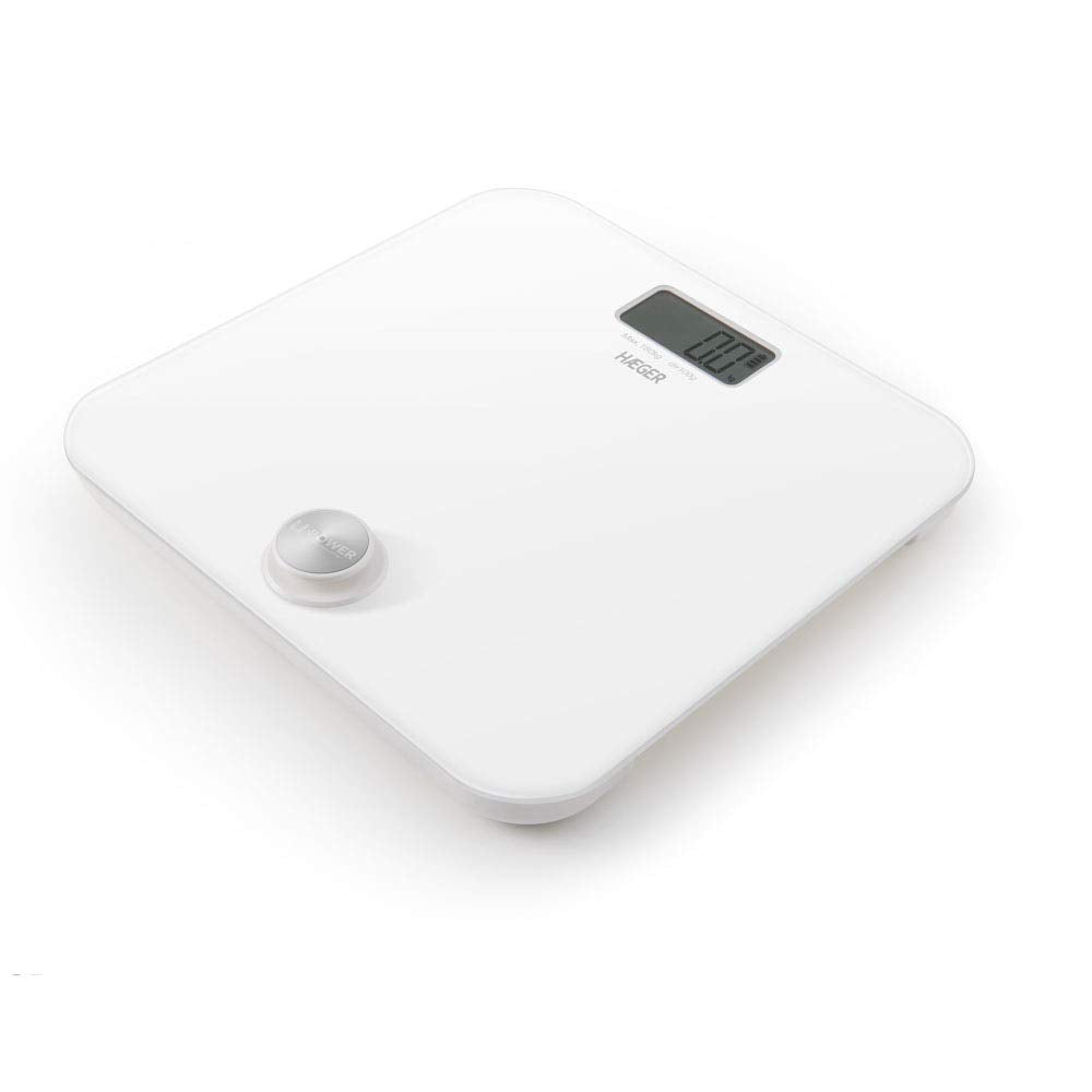 HAEGER U-POWER Digitale Badwaage, batteriebetriebene Technologie: Drücken Sie die Taste, um Strom zu