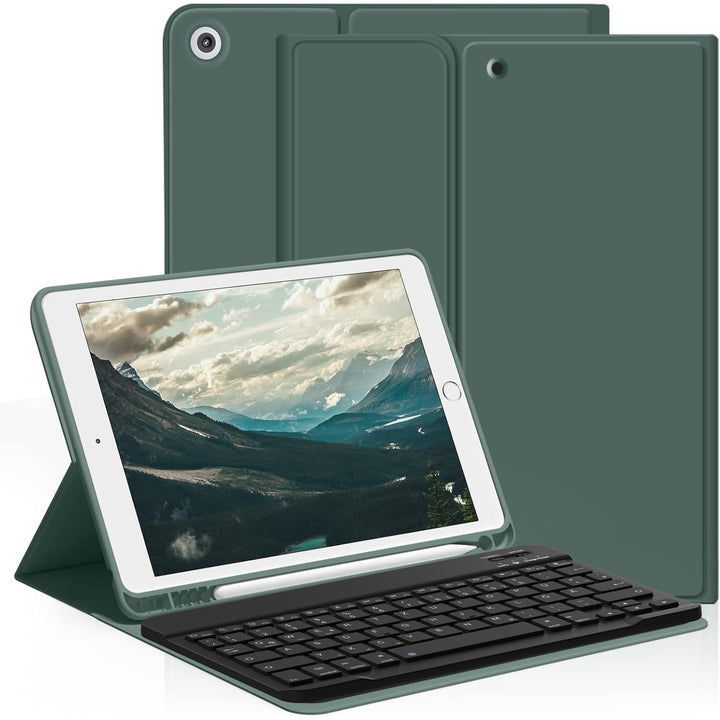 aoub Hülle mit Tastatur für iPad 9. Generation/iPad 8. Generation/iPad 7. Generation, für iPad 10,2