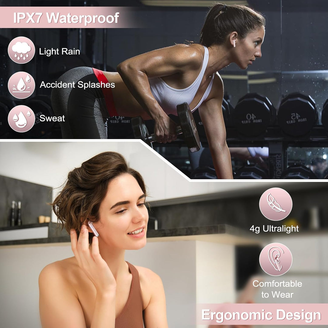 OYIB Bluetooth Kopfhörer, 2024 In Ear Kopfhörer Kabellos Bluetooth 5.3 Kopfhörer mit ENC Mic, 25 Std