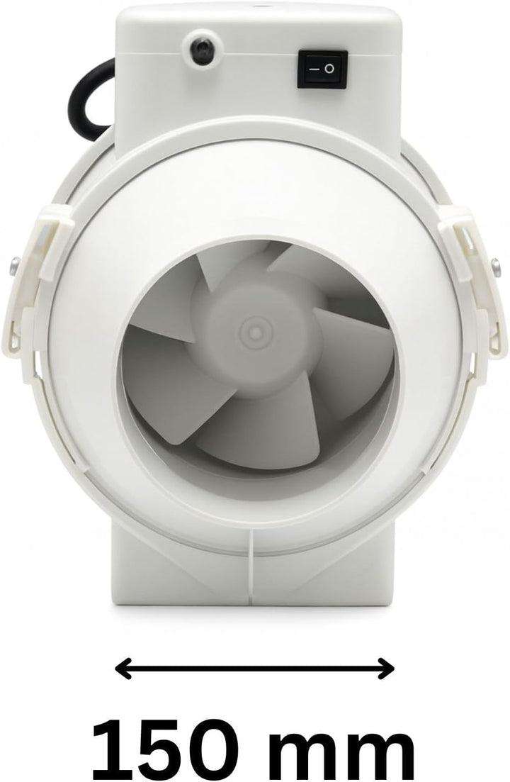 Weedness Grow Abluft 2-stufig 405-520 m³/h 150 mm Anschluss - Lüfter Zu & Ventilator Rohrventilator