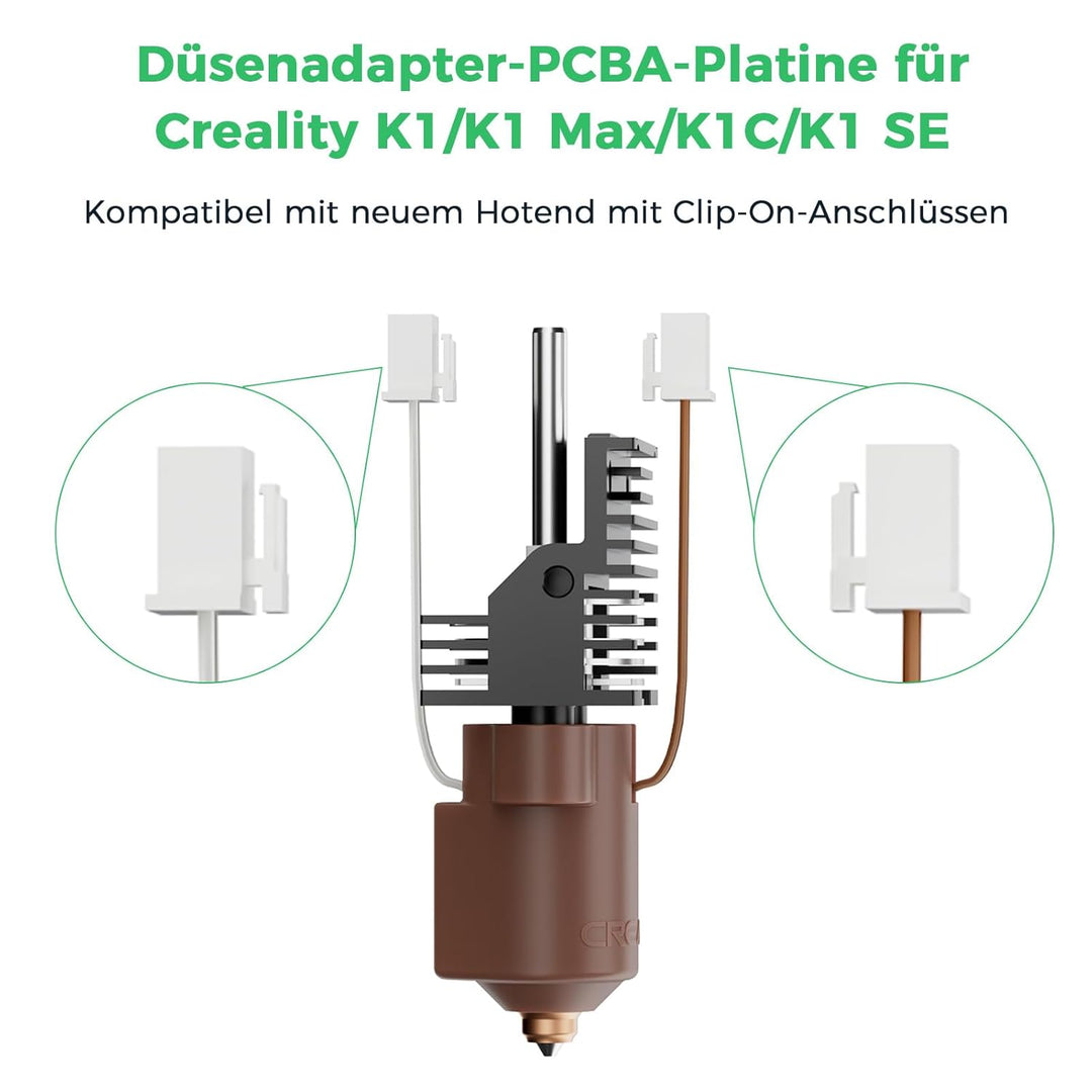 Creality Upgrade K1/K1 Max/K1C/K1 SE Hotend-Adapterplatte, offizielles OEM-PCB-Düsenadapter-Werkzeug