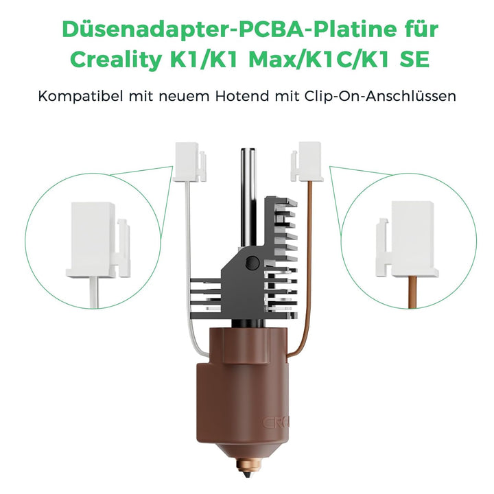Creality Upgrade K1/K1 Max/K1C/K1 SE Hotend-Adapterplatte, offizielles OEM-PCB-Düsenadapter-Werkzeug
