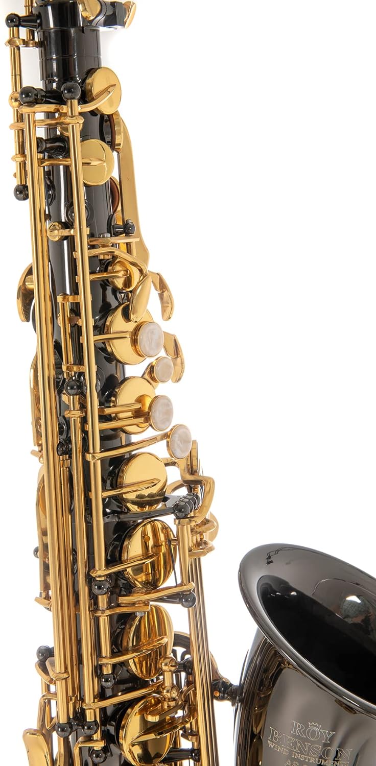 Roy Benson RB700603 Eb-Alt Saxophon MOD.AS-202K schwarz lackiert, inkl. leichtem Rechtecketui, AS-20