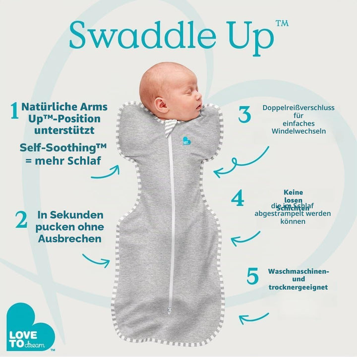 Love To Dream Pucksack Lite, Baby Erstausstattung, Medium (6-8,5kg), ideal für warme Temperaturen 24