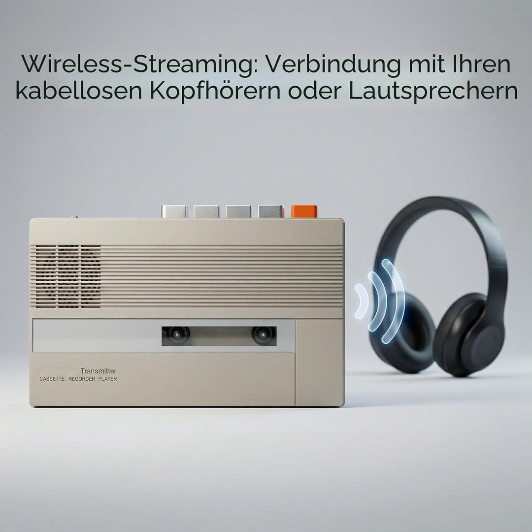 GOWENIC Kassettenspieler, Duale Wiedergabe- und Aufnahmefunktion, Taktile Bedienelemente und Integri