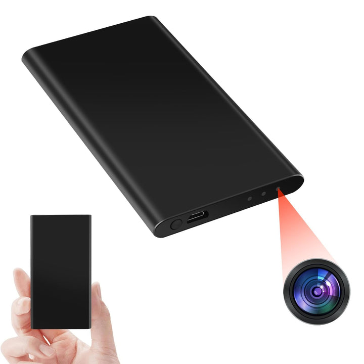 TANGMI Powerbank Kamera 1080P, Schwerkraftsensor, Mini Body Kamera, Loop