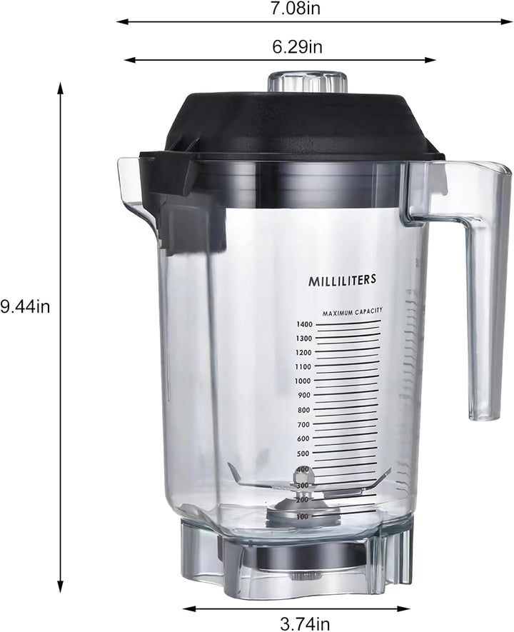 Advance Container Ersatz für Vitamix Commercial Blender, 1,4 l Krug Ersatz für Vitamix, passend für