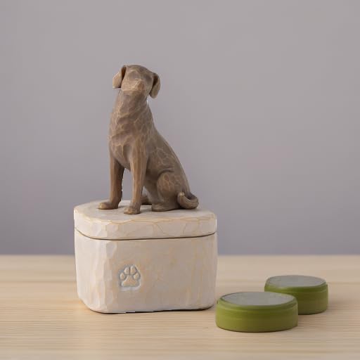 Willow Tree Aufbewahrungsbox mit Aufschrift "Love my Dog", handbemalt, Dunkelgrau Liebe meinen Hund