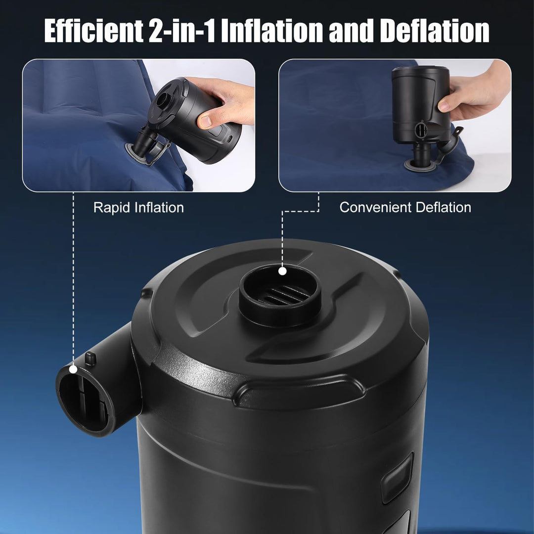 Elektrische Luftpumpe,5200mAh Wiederaufladbare Akku Luftpumpe,Mini Luftpumpe Elektrisch Inflator mit