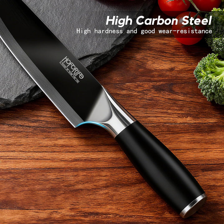 20cm Chefmesser Japanisches Handgeschmiedetes Kochmesser Aus Hochkohlensoffstahl Mit Ergonomischem H