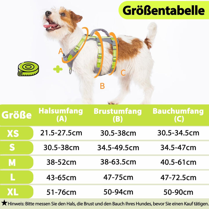 Huntboo Sicherheitsgeschirr Hund Ausbruchsicher, Panikgeschirr für Hunde, Reflektierendes Geschirr H