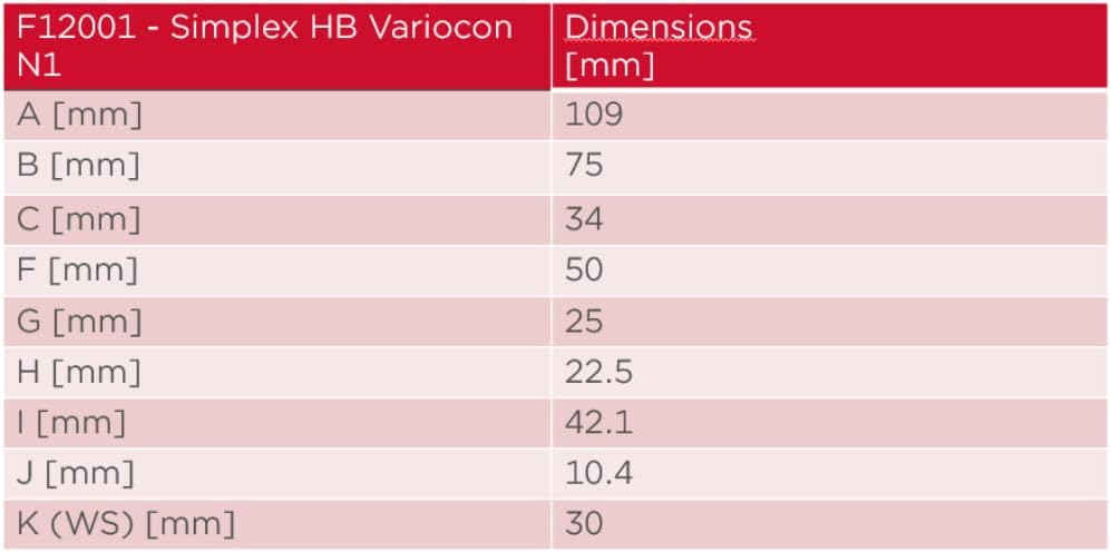 Simplex VARIOCON N-Modul für Heizkörper mit integrierten Ventilen Rp1/2" - Einstellbare Armaturen SQ