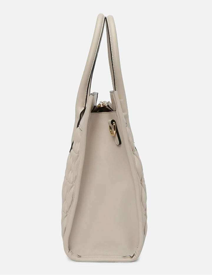 L.CREDI-Damen-Shopper Bag Henkeltasche LAICA 33 x13x27 Kitt, Kitt