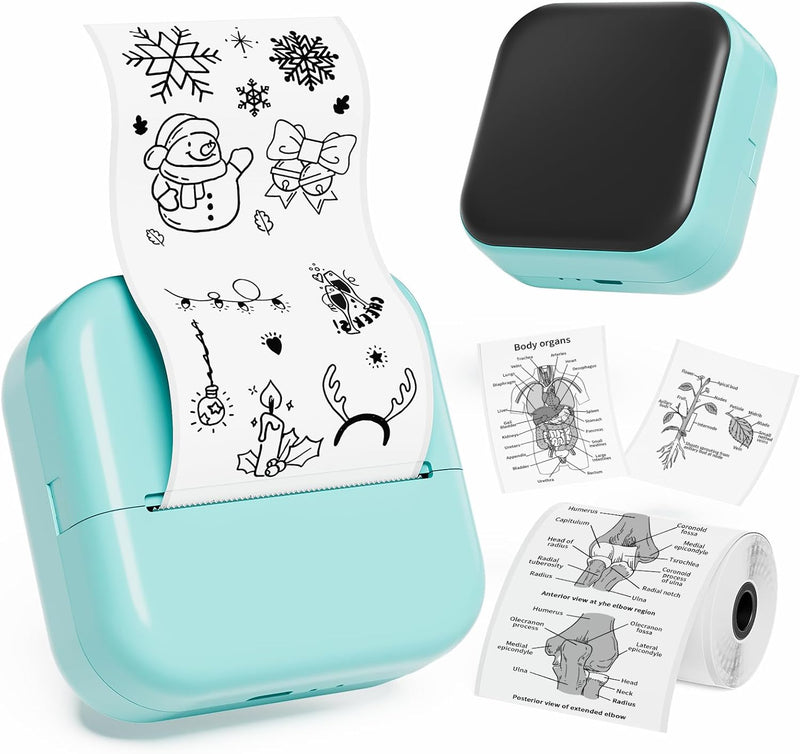 Phomemo M02X Taschendrucker - Mini Thermodrucker für Handy Tragbarer Bluetooth Sticker Drucker, 203