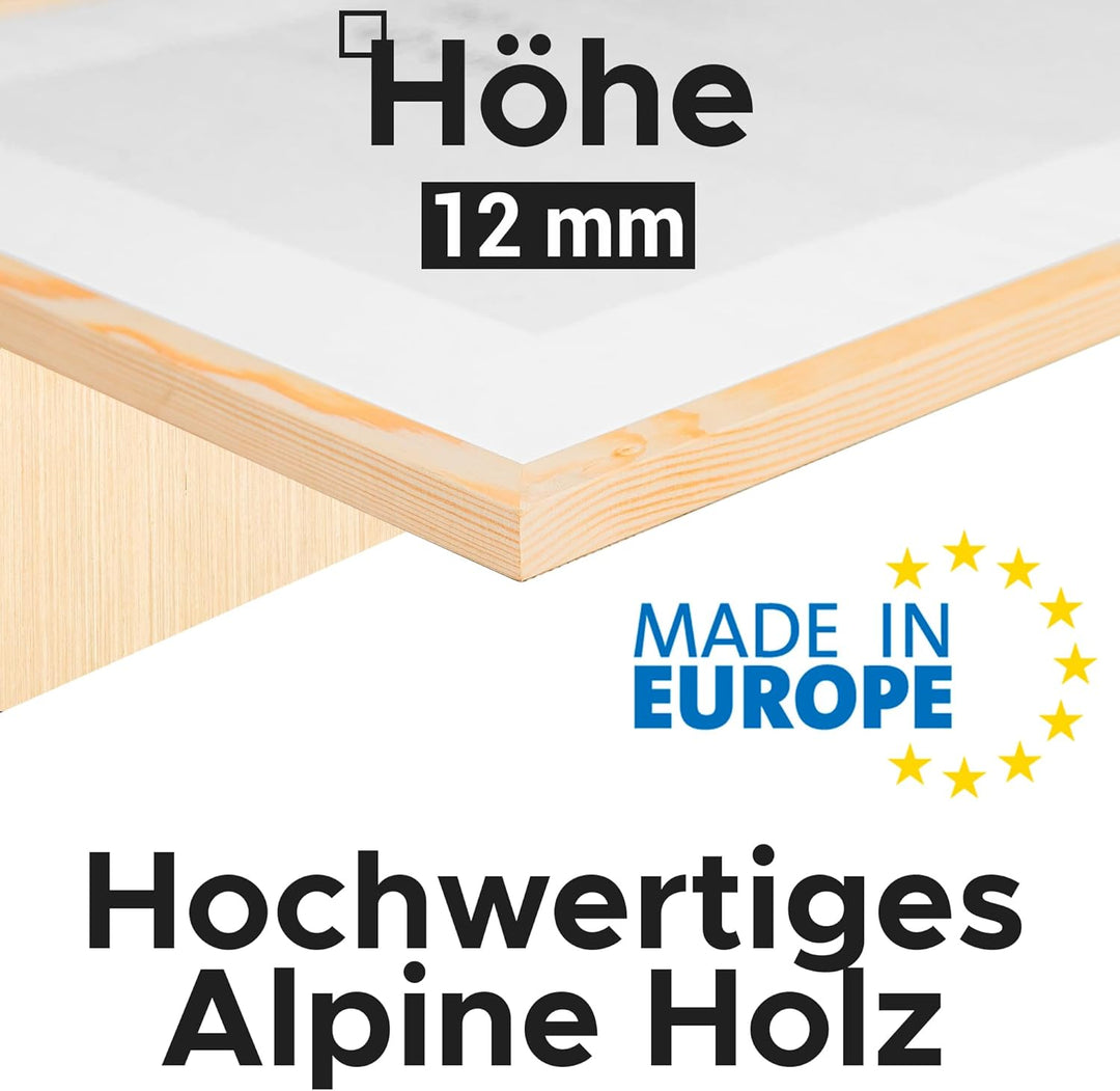 Estancia Eiche Holz Bilderrahmen 40x60 cm mit Bruchsicherem Acrylglas | Rahmen 40x60 cm | Bilderahme