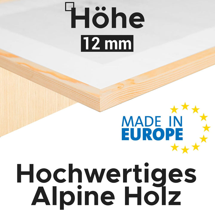 Estancia Eiche Holz Bilderrahmen 40x60 cm mit Bruchsicherem Acrylglas | Rahmen 40x60 cm | Bilderahme