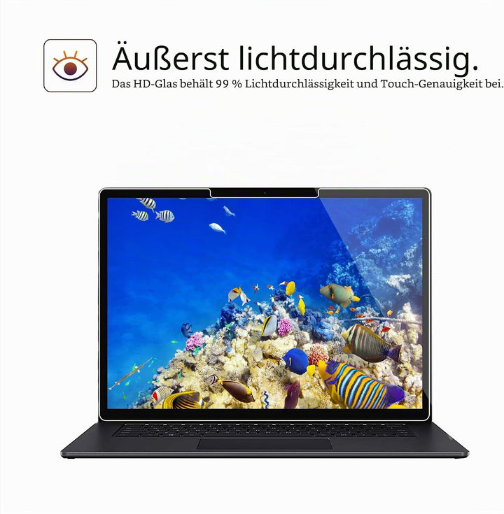 Megoo [2 Stück]-Schutzfolie für Microsoft Surface Laptop 7,kratzfest,hochempfindlich,Surface Pen kom