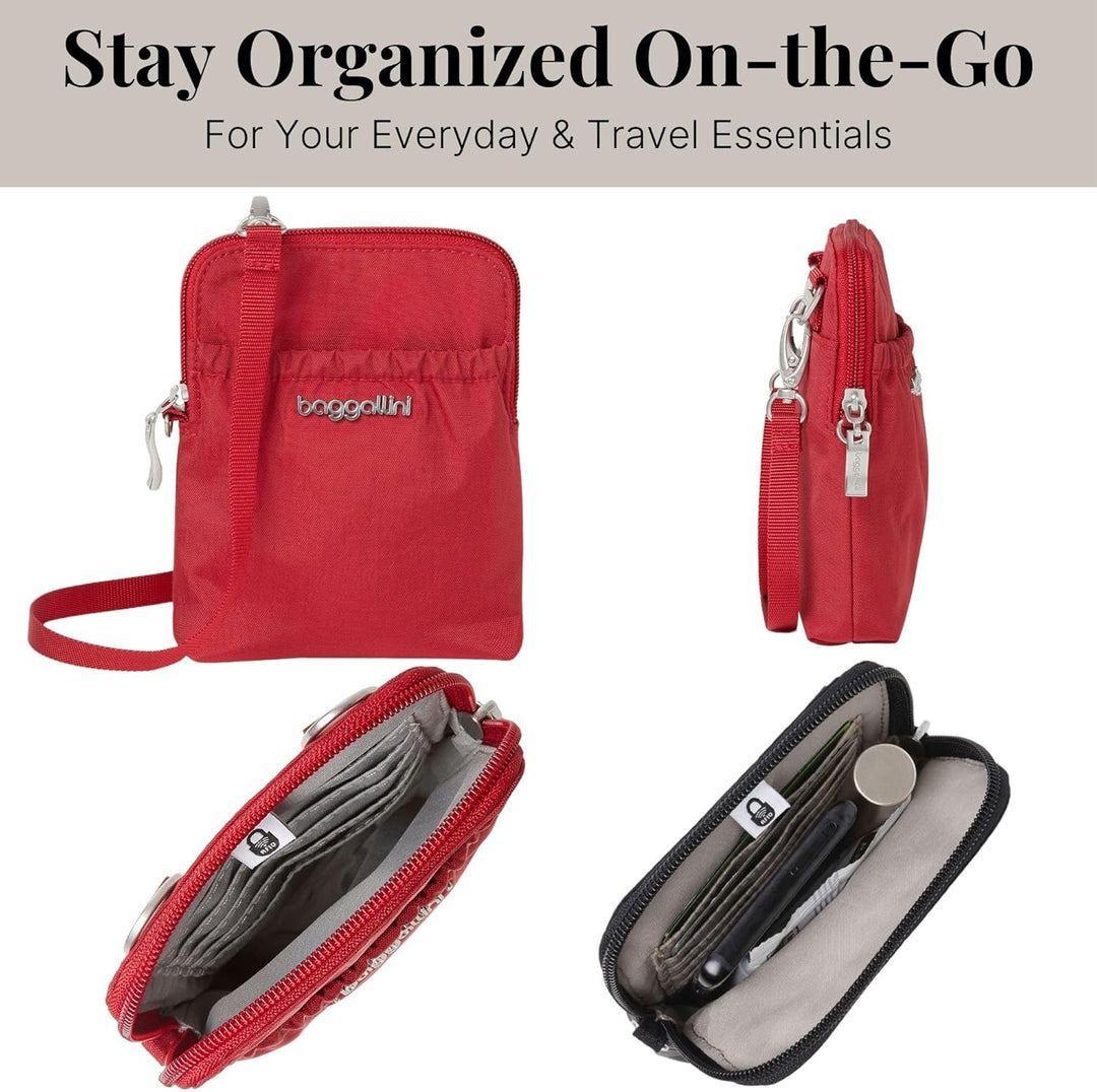 Baggallini Bryant Smartphone-Tasche und Geldbörse – leicht, wasserabweisend, Reisetasche mit RFID-Sc