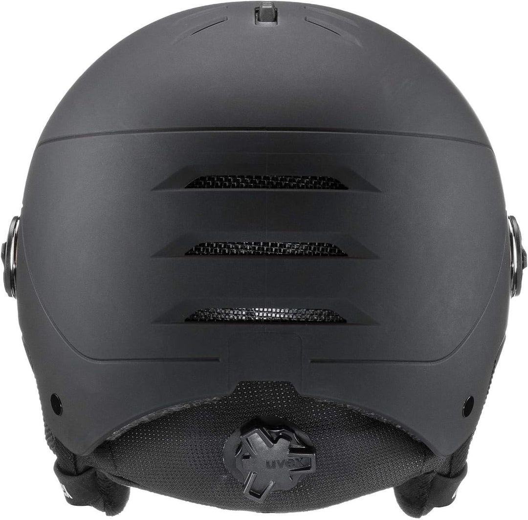 uvex Wanted Visor Visier Skihelm - Navy mat black mat 54-58 cm Bundle mit Skihelm-black-56-58cm, bla