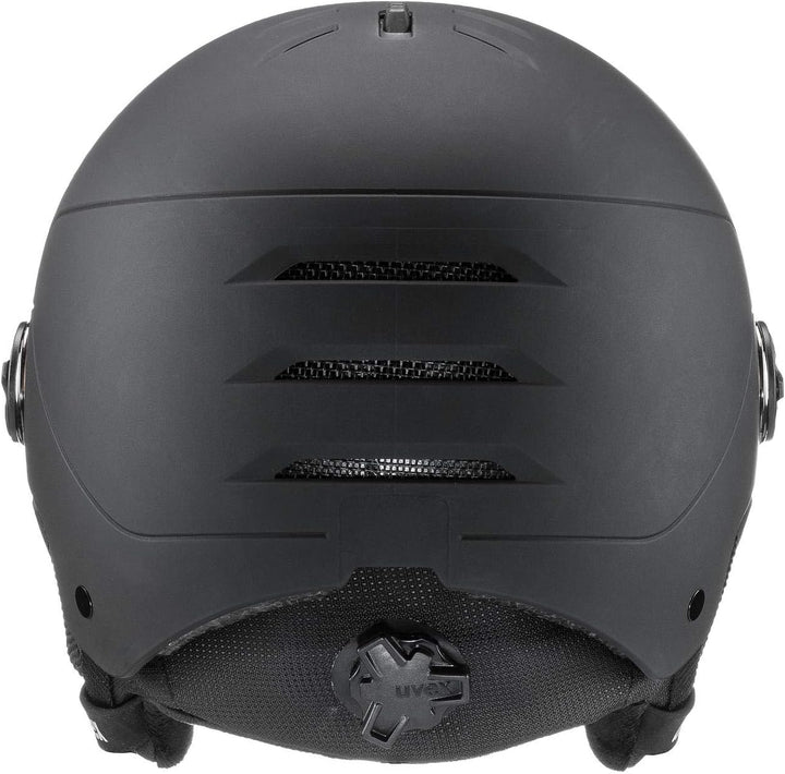uvex Wanted Visor Visier Skihelm - Navy mat black mat 54-58 cm Bundle mit Skihelm-black-56-58cm, bla