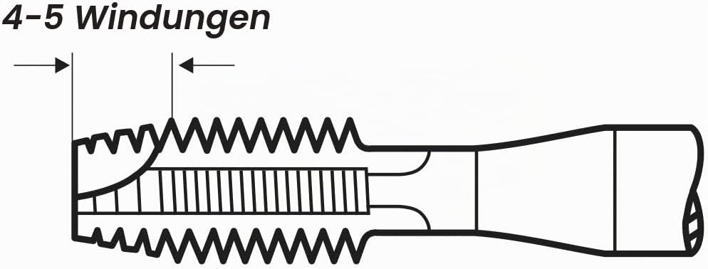 VÖLKEL Maschinengewindebohrer Satz 14-tlg | HSS-E Maschinengewindebohrer Set M3-M12 | DIN 371/376 |