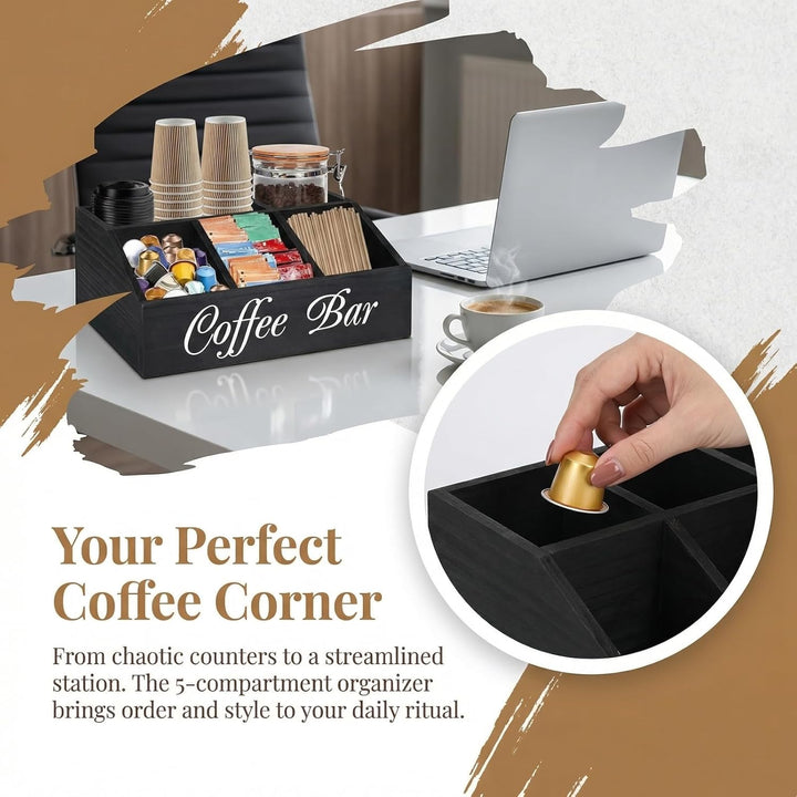 Kaffee Organizer Holz Kaffeebar Möbel, Coffee Bar Organizer Holz Kaffee Spender Organizer-aufbewahru