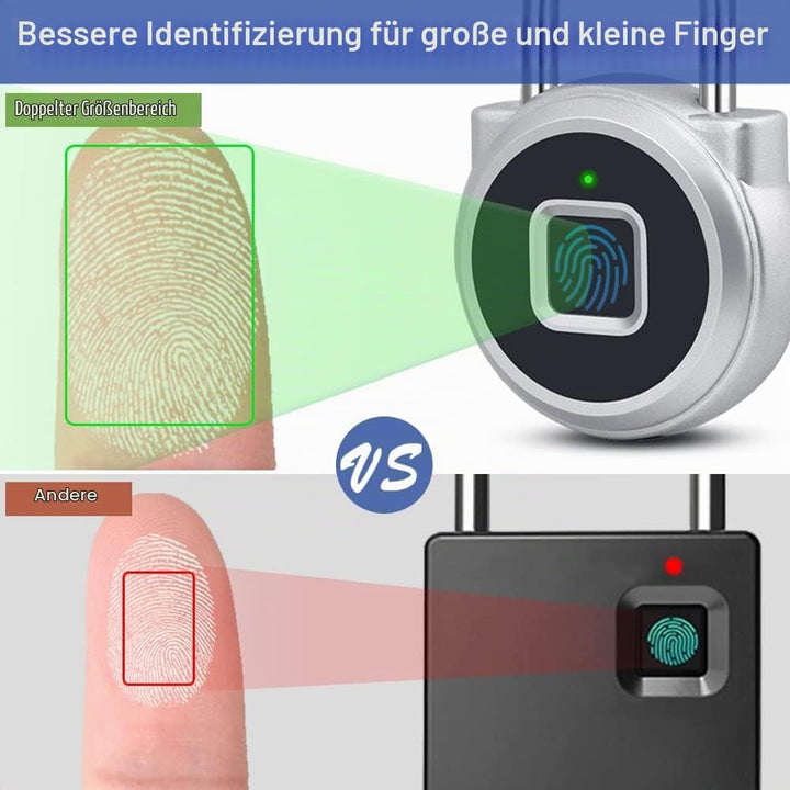 Vorhängeschloss für Spind mit Fingerabdruck Mobiler App Wetterfest Vorhängeschloss mit Zahlencode fü