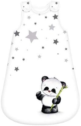 Baby-Schlafsack Motiv Panda - ganzjährig - umlaufender Reissverschluss Druckknopf (70 cm) 70 cm (1er