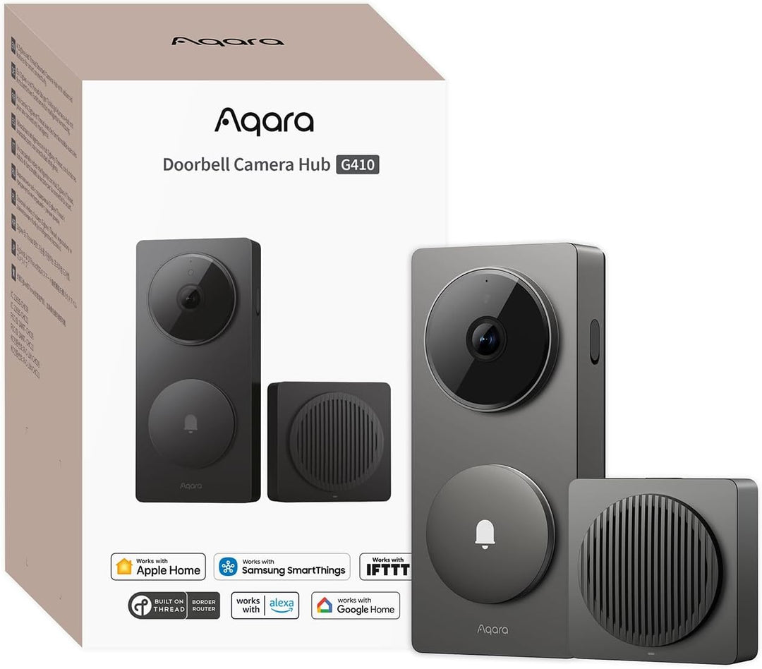 Aqara Smart Türklingel Kamera G410 mit Chime, 2k, Homekit-Sicherheits-Video, 2-Wege Audio, Integrier