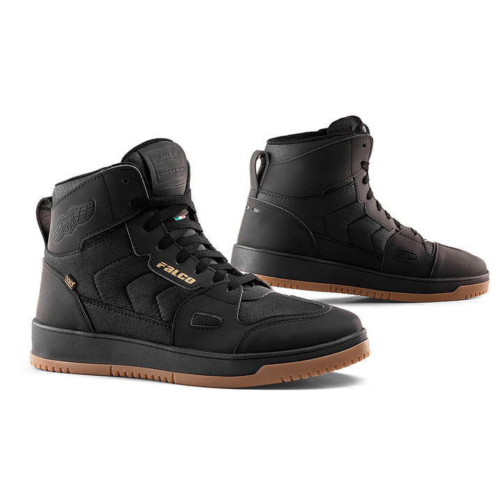 Falco Harlem Motorradschuhe schwarz Herren CE mit D3O Protektoren Air-Tech 46 EU Schwarz, 46 EU Schw