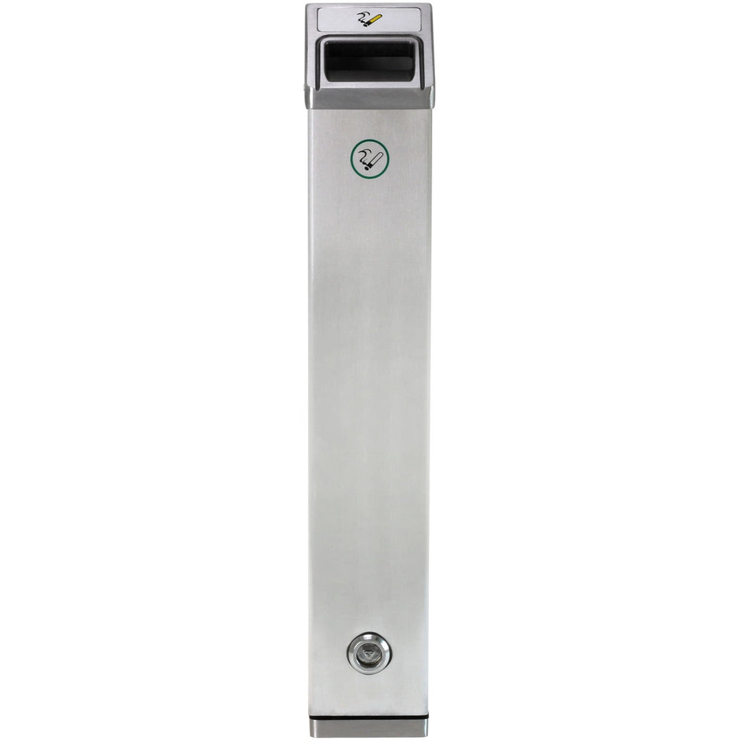 KDS Wandascher CUBI Aussenbereich Edelstahl gebürstet abschliessbar 48cm hoch