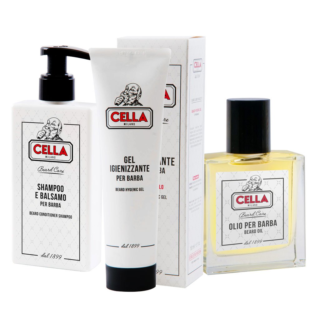 The Goodfellas' Smile Cella Milano Beard Set Shampoo, Oil and Sanitizing Gel