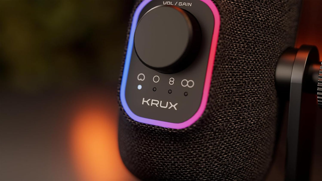 KRUX Empy, USB-Mikrofon, Kondensatormikrofon mit 4 Richtcharakteristiken (Niere, Kugel, Acht, Stereo