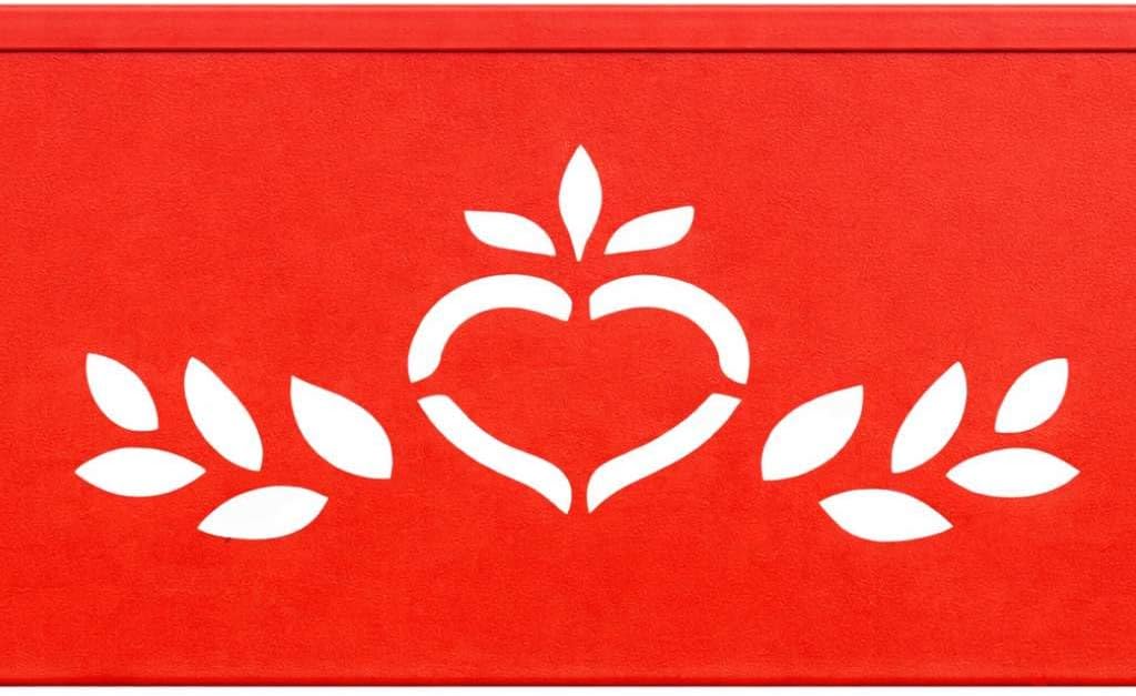 DanDiBo Gartenbank Metall Wetterfest Rot 120 cm 2 Sitzer Sitzbank Passion 121495 Eisen Blumenbank Ga