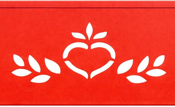 DanDiBo Gartenbank Metall Wetterfest Rot 120 cm 2 Sitzer Sitzbank Passion 121495 Eisen Blumenbank Ga