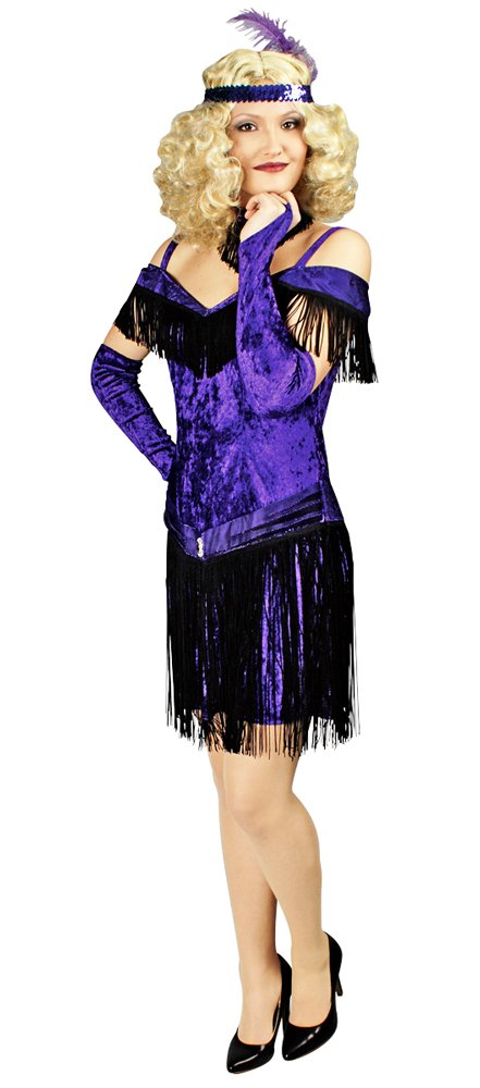 Charleston Kostüm Colette Fransenkleid - Tolles 20er / 30 er Jahre Kostüm für Mottoparty oder Karnev