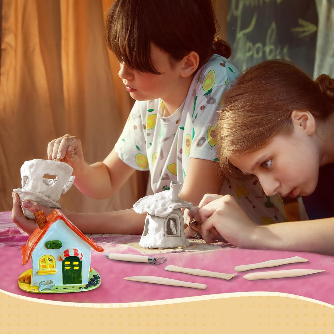 TOMMYHOME Ton Lufttrocknend für Anfänger,DIY-Set zum Töpfern für Kinder,Töpfer Set für Zuhause mit W