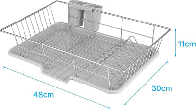 Greensen Abtropfgestell Geschirr, Geschirrabtropfgestell Edelstahl mit Ablauf Geschirr Abtropfstände