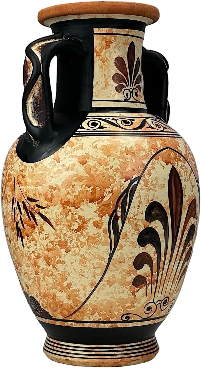 Ajax trägt den Körper der Achilles Amphore Vase Antike griechische Keramik, schwarz, orange, H x B x