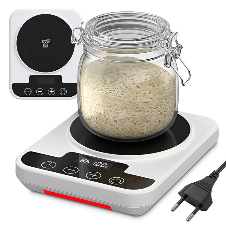 Sauerteigstarterwärmer mit Präzisions-Thermostat (21-38°C) & 12h Timer - Automatische Ein-/Ausschalt