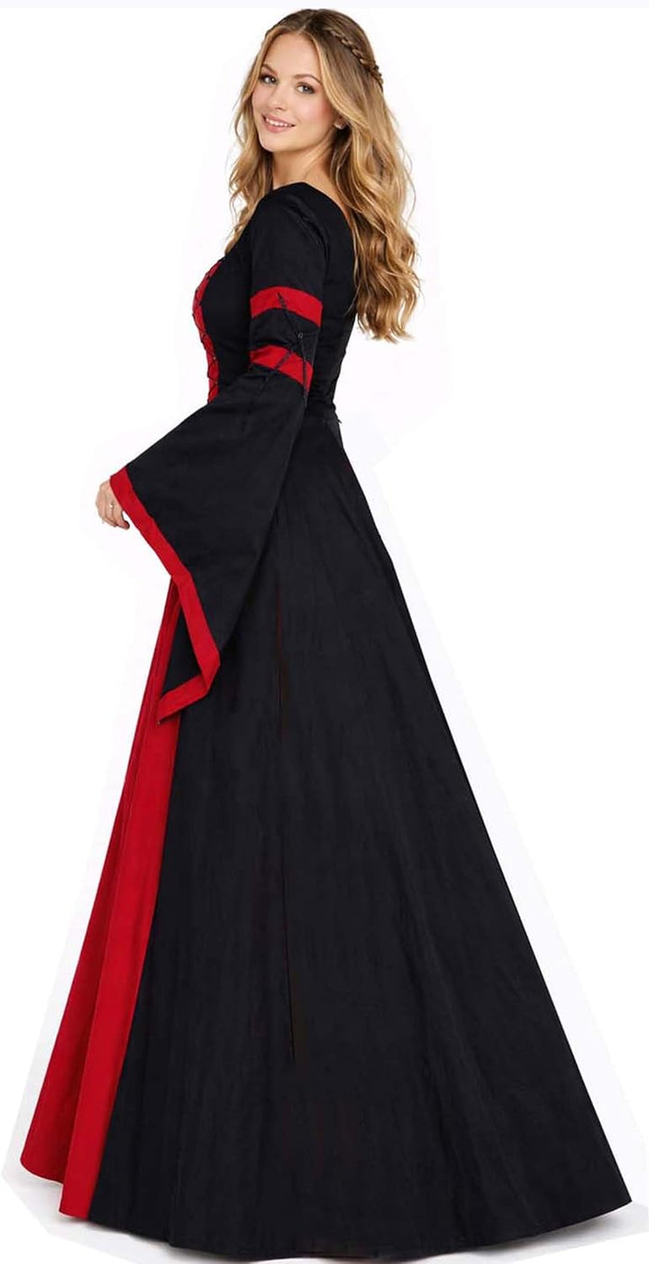 MAYLYNN Mittelalter Kleid Gewand Keyla rot - LARP, Grösse:M M Rot, M Rot