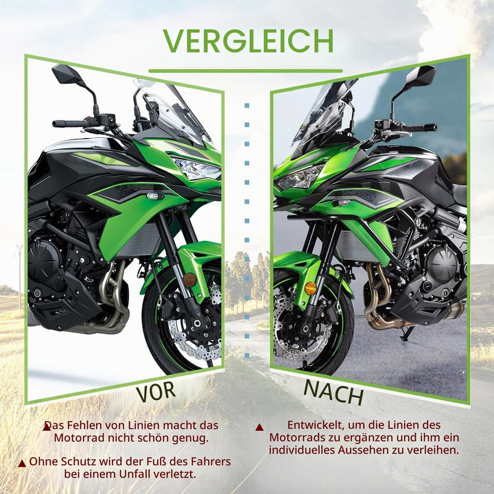 Motorrad Stahl Motorschutzbügel Sturzbügel Rahmenschutz kompatibel mit Versys 650 Versys-650 KLE650
