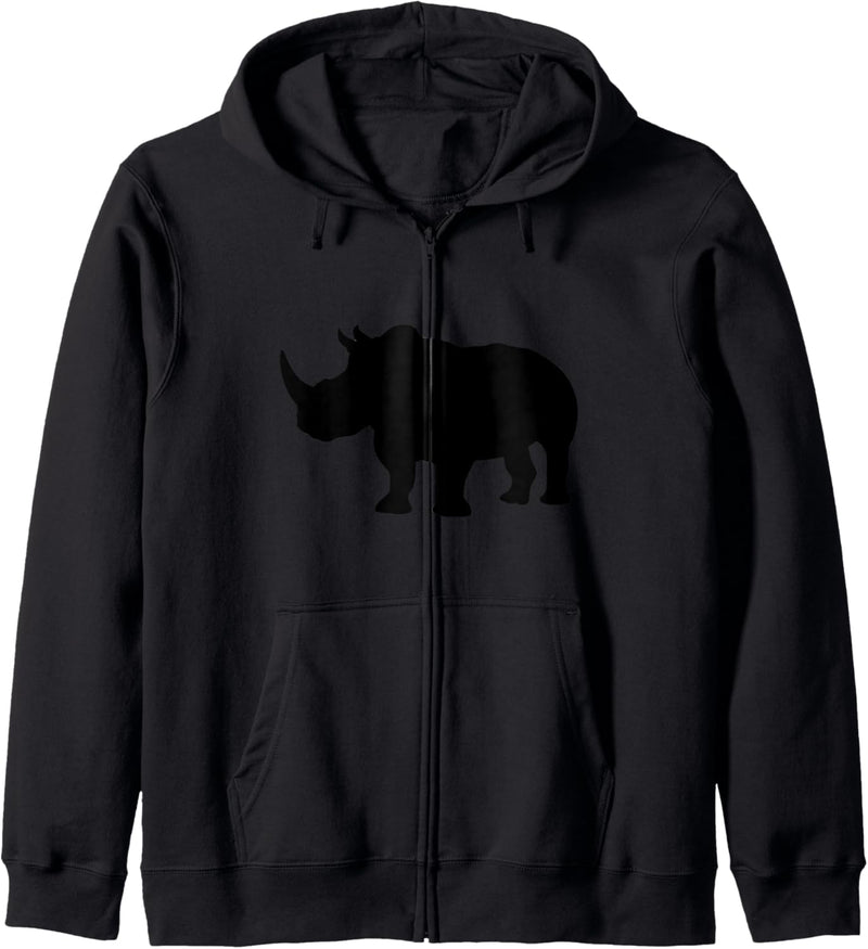 Nashorn-Silhouette Kapuzenjacke