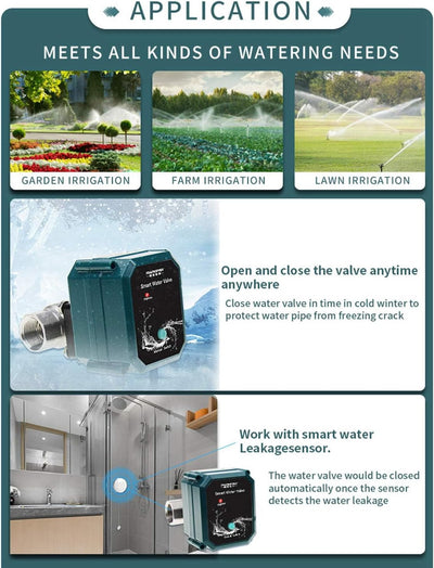 Zigbee Wasserventilsteuerung,Kabelloser Wassertimer Automatische Bewässerung Bewässerungstimer IP67