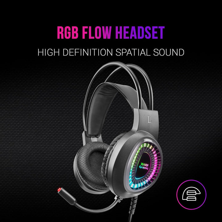 Mars Gaming MCPEXFR, Combo H-Mech Tastatur, Maus, RGB Headset & RGB XXL Mousepad, Französische Sprac