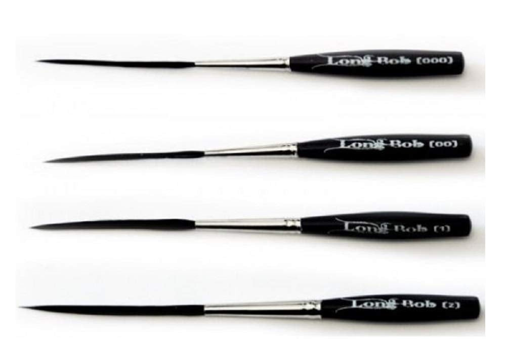 Andrew Mack - Set mit 4 Pinsel für pinstriping - Serie Long Bob