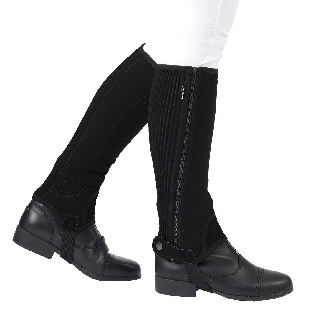 Dublin Unisex Pflegeleichte Half II Halbe Chaps und Gamaschen M Schwarz, M Schwarz