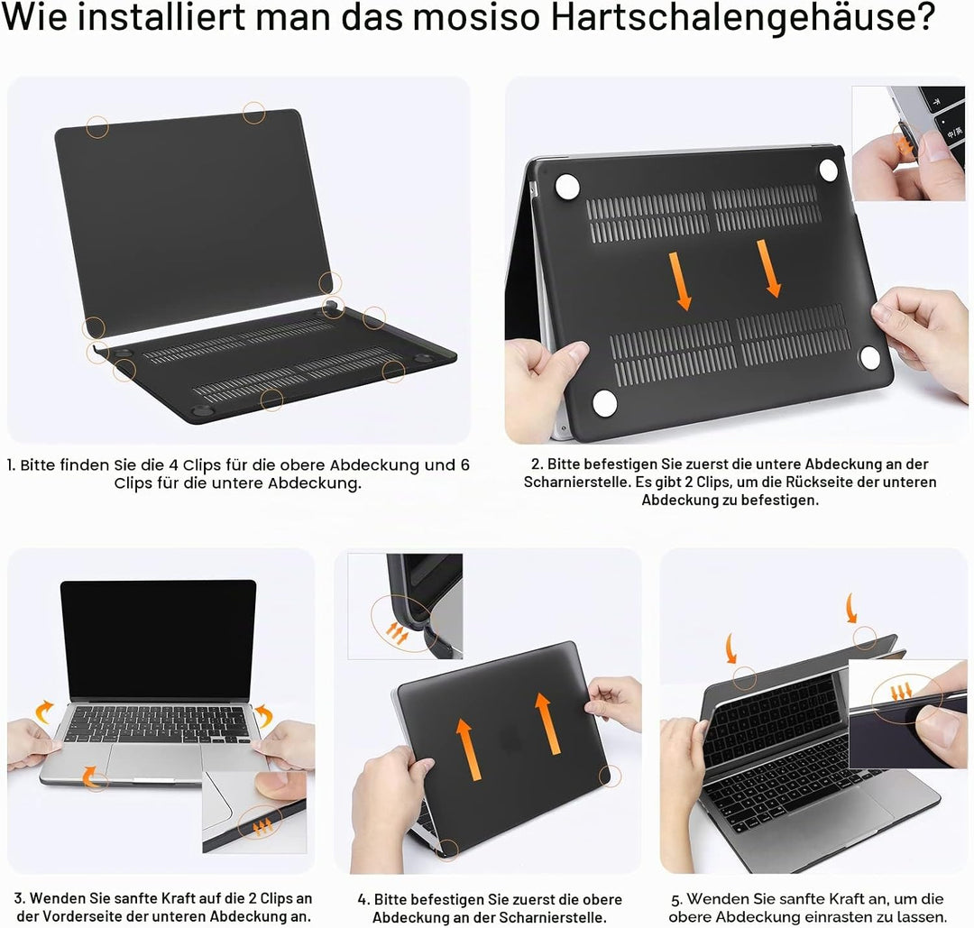 MOSISO Kompatibel mit MacBook Air 13,6 Zoll Hülle 2022-2024 A2681 mit M2 Chip Touch ID,Plastik Harts